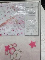Lenzuola Culla Flanella Rosa - Piccole Canaglie - PC23751