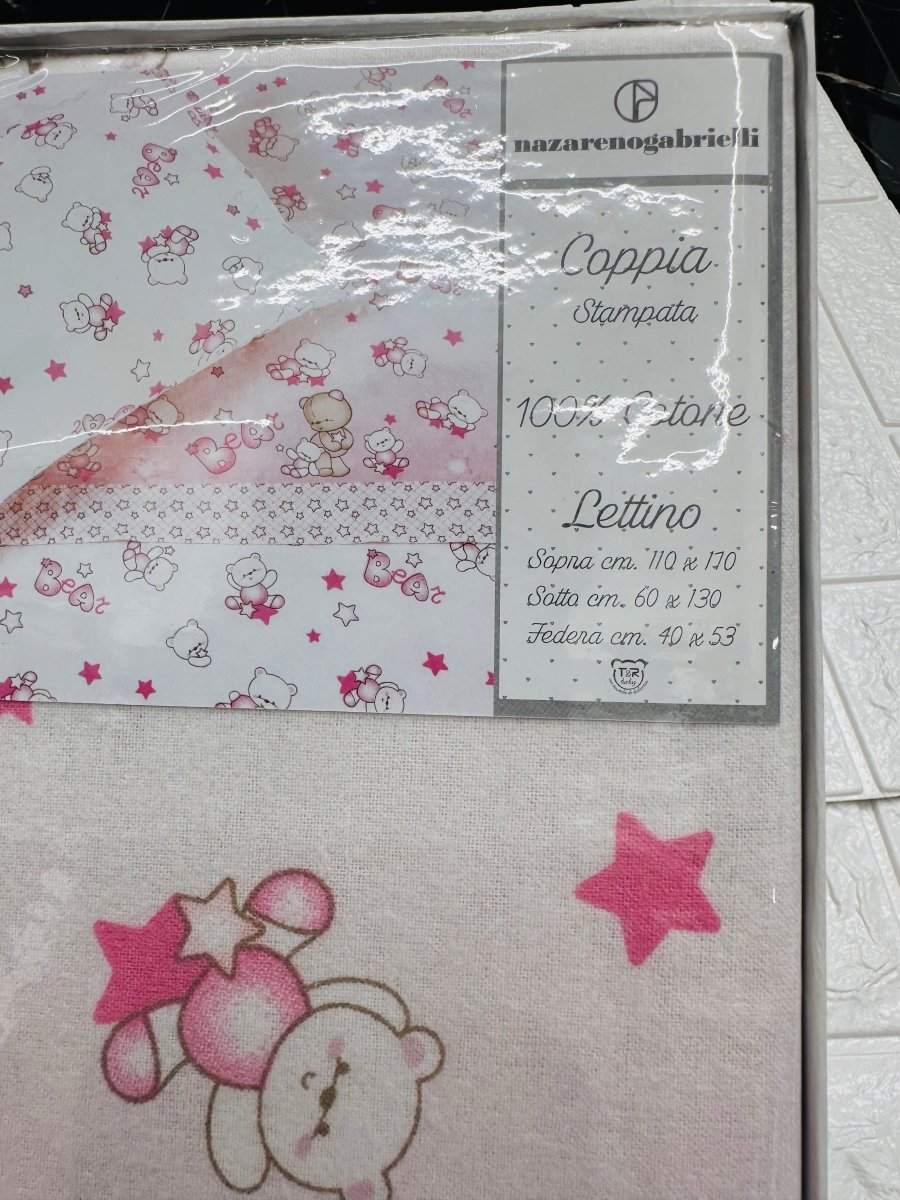 Lenzuola Culla Flanella Rosa - Piccole Canaglie - PC23751