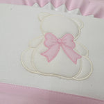Lenzuola Culla orso fiocco rosa LL018166 - Piccole Canaglie - PC22758
