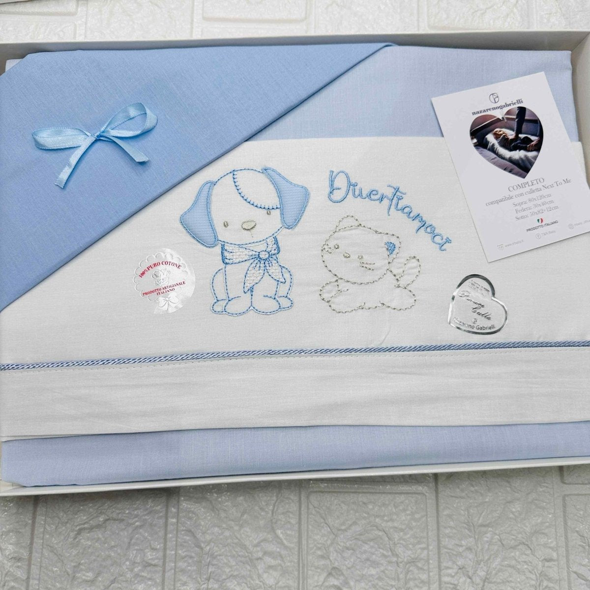 Lenzuola Next to me Animali Celeste - Piccole Canaglie - PC20532