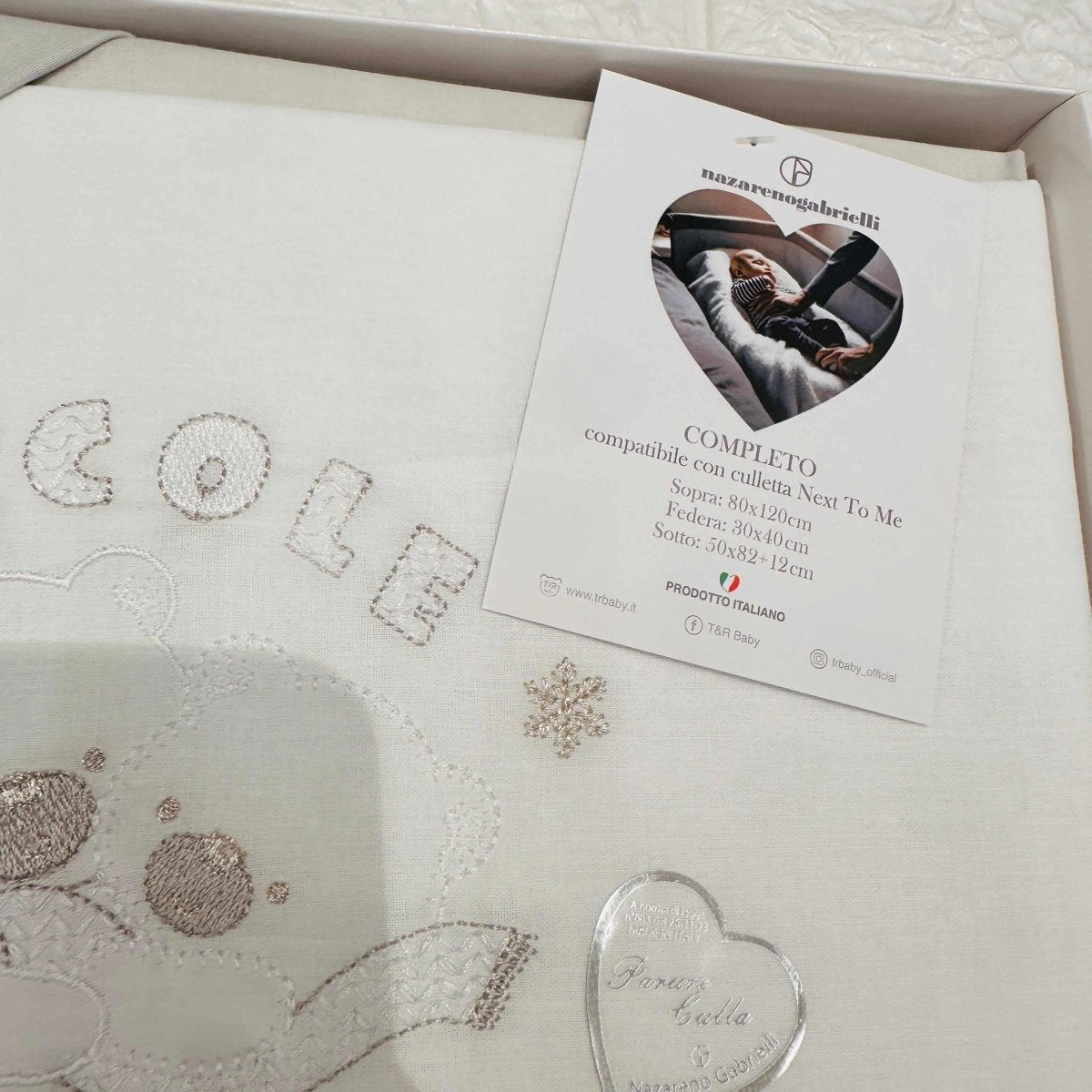 Lenzuola Next to me coccole grigio - Piccole Canaglie - PC21995