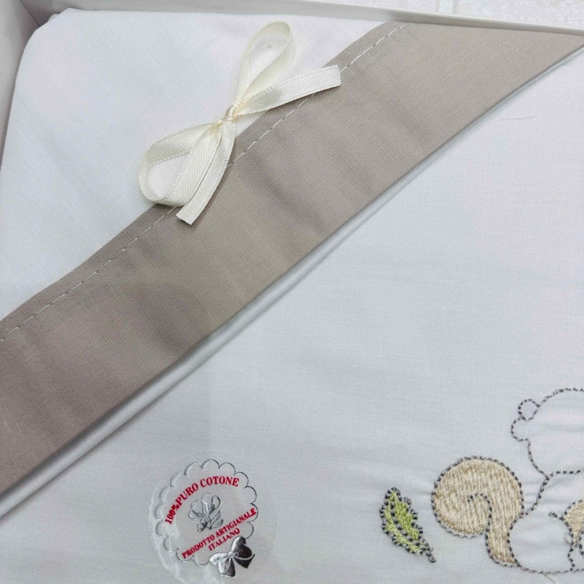 Lenzuola Next to me 🐿️ neutro - Piccole Canaglie - PC20537