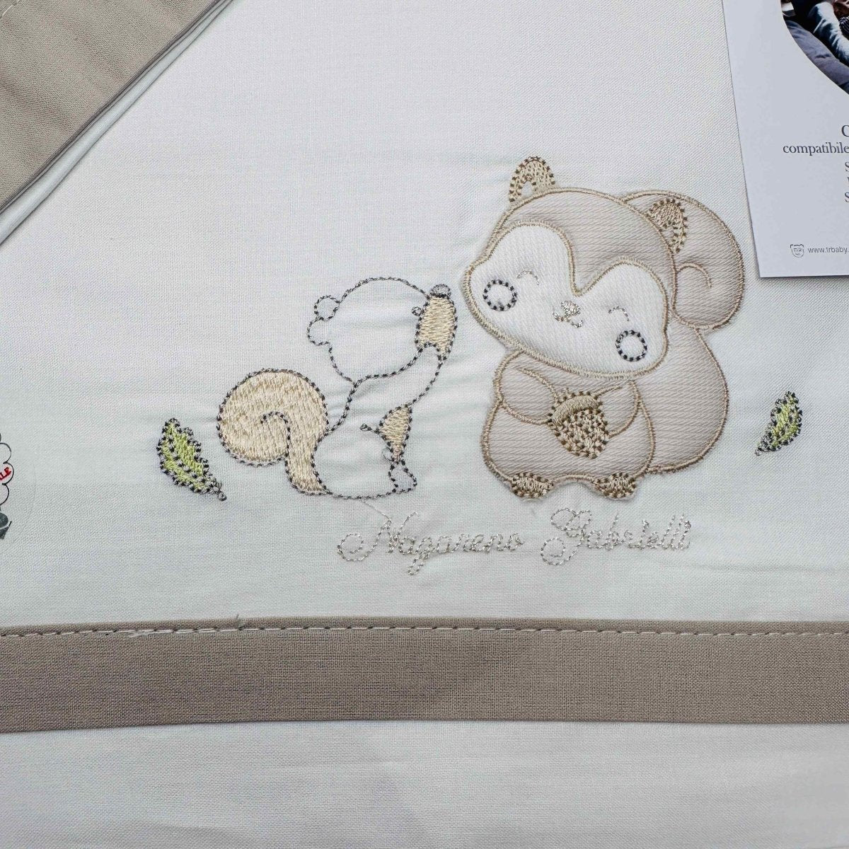 Lenzuola Next to me 🐿️ neutro - Piccole Canaglie - PC20537