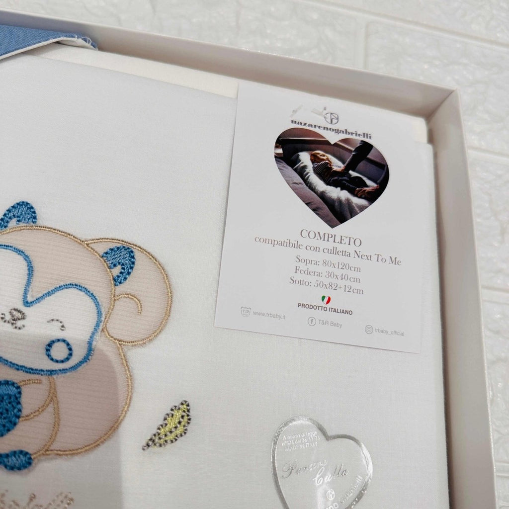 Lenzuola Next to me scoiattolo celeste - Piccole Canaglie - PC21994