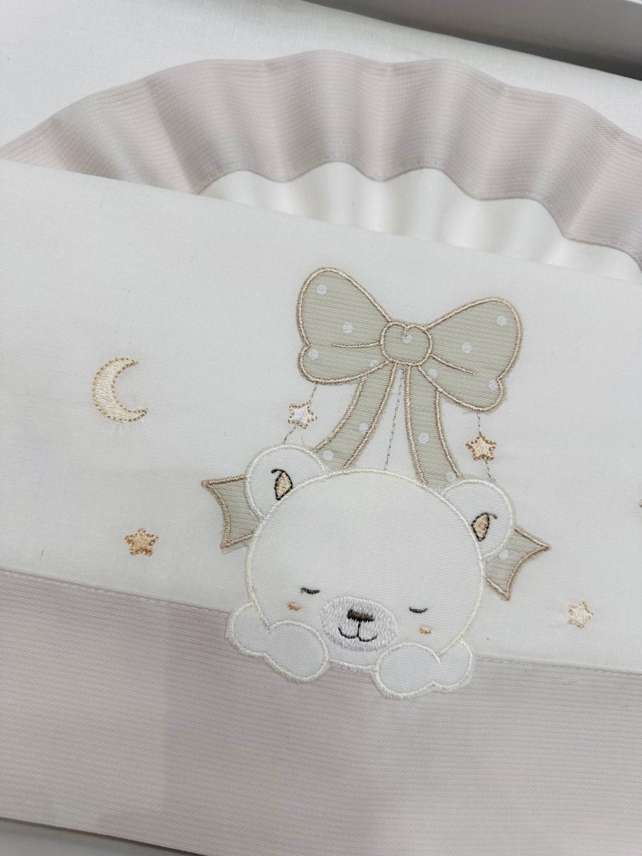 Lenzuola orsetto fiocco sopra Fiocco Culla LL018163 - Piccole Canaglie - PC23279