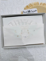 Lenzuola Orso fiocco sopra panna carrozzina L015163 - Piccole Canaglie - PC23282