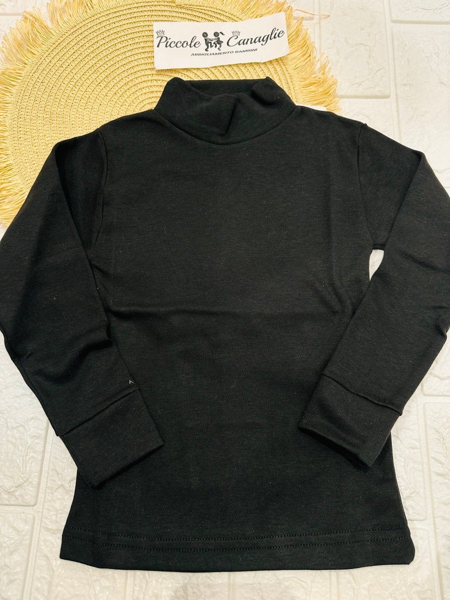 Lupetto felpato nero - Piccole Canaglie - PC24267