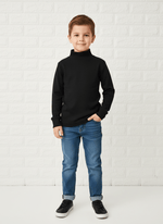 Lupetto felpato nero - Piccole Canaglie - PC24267