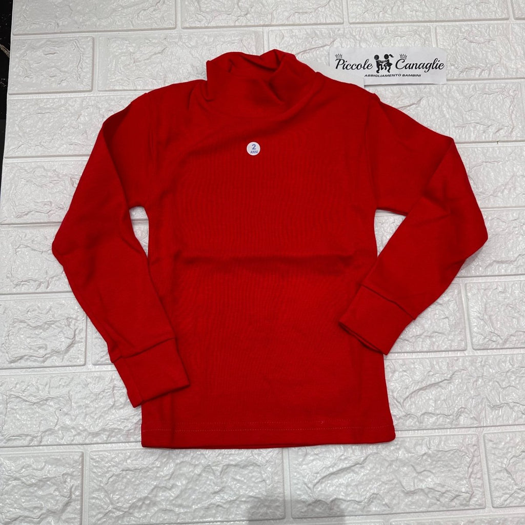 Lupetto rosso felpato - Piccole Canaglie - 