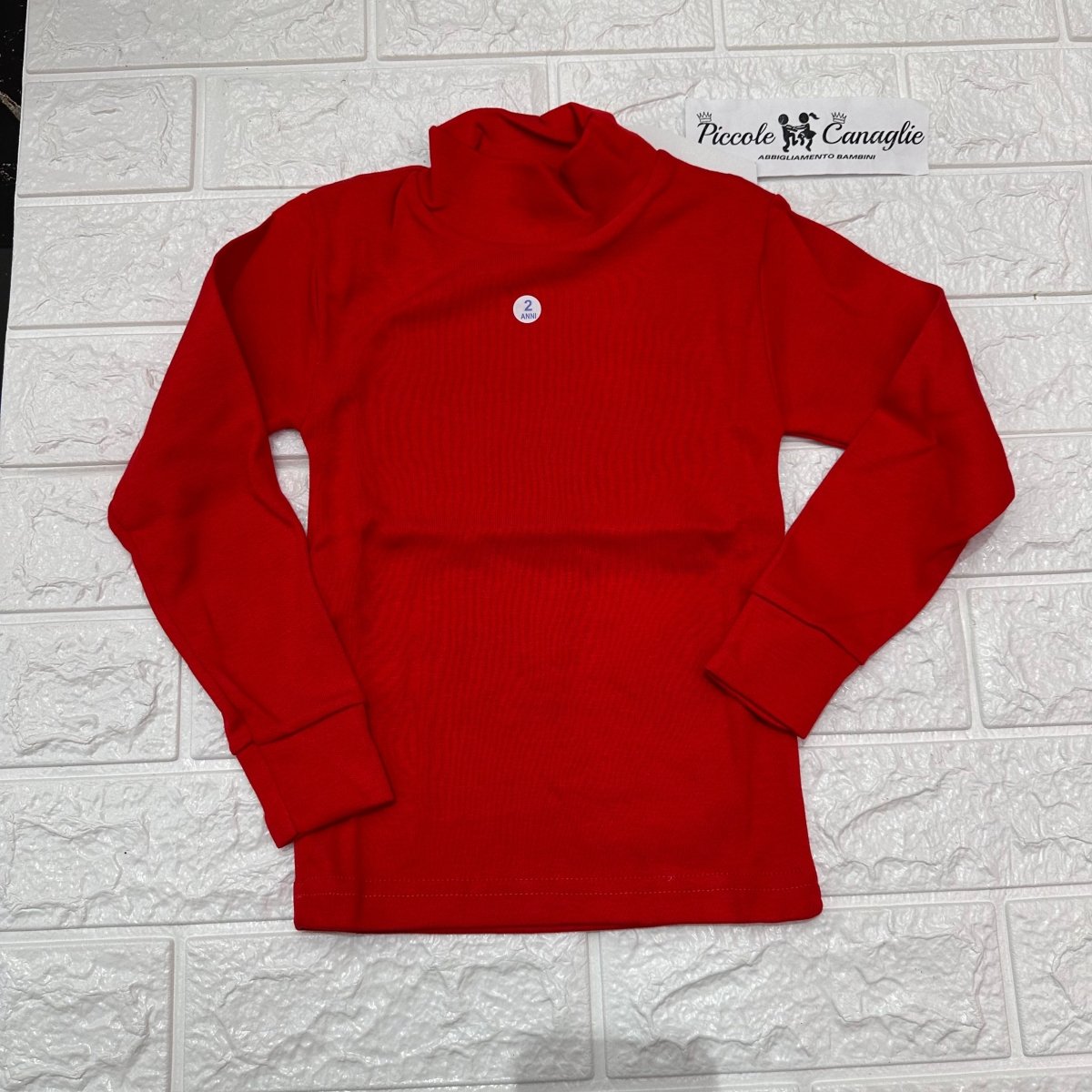 Lupetto rosso felpato - Piccole Canaglie - 