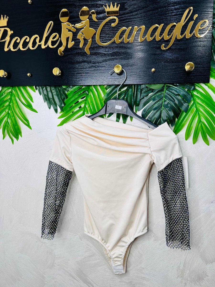 Maglia A Body Lurex Beige 8321 - Piccole Canaglie - PC27314
