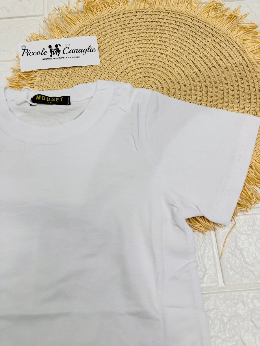 Maglia Basic Cotone Bianca - Piccole Canaglie - PC26041
