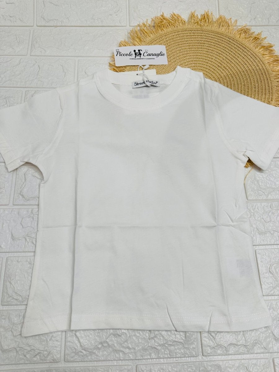 Maglia Basic Cotone Panna - Piccole Canaglie - PC26034