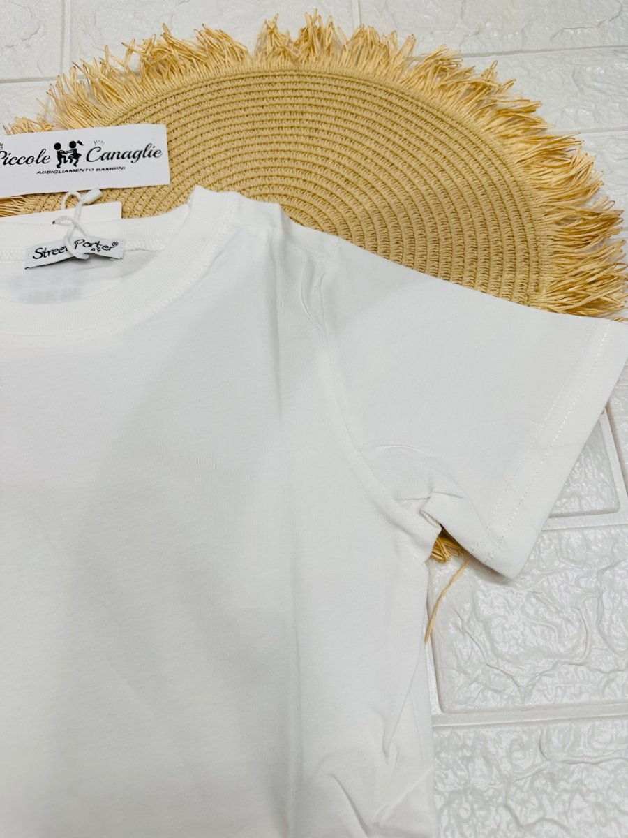 Maglia Basic Cotone Panna - Piccole Canaglie - PC26034