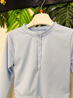 Maglia Bottoncini Elasticizzata Avio 26026 - Piccole Canaglie - PC25455