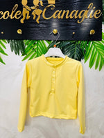 Maglia Bottoncini Elasticizzata Giallina 26026 - Piccole Canaglie - PC25461