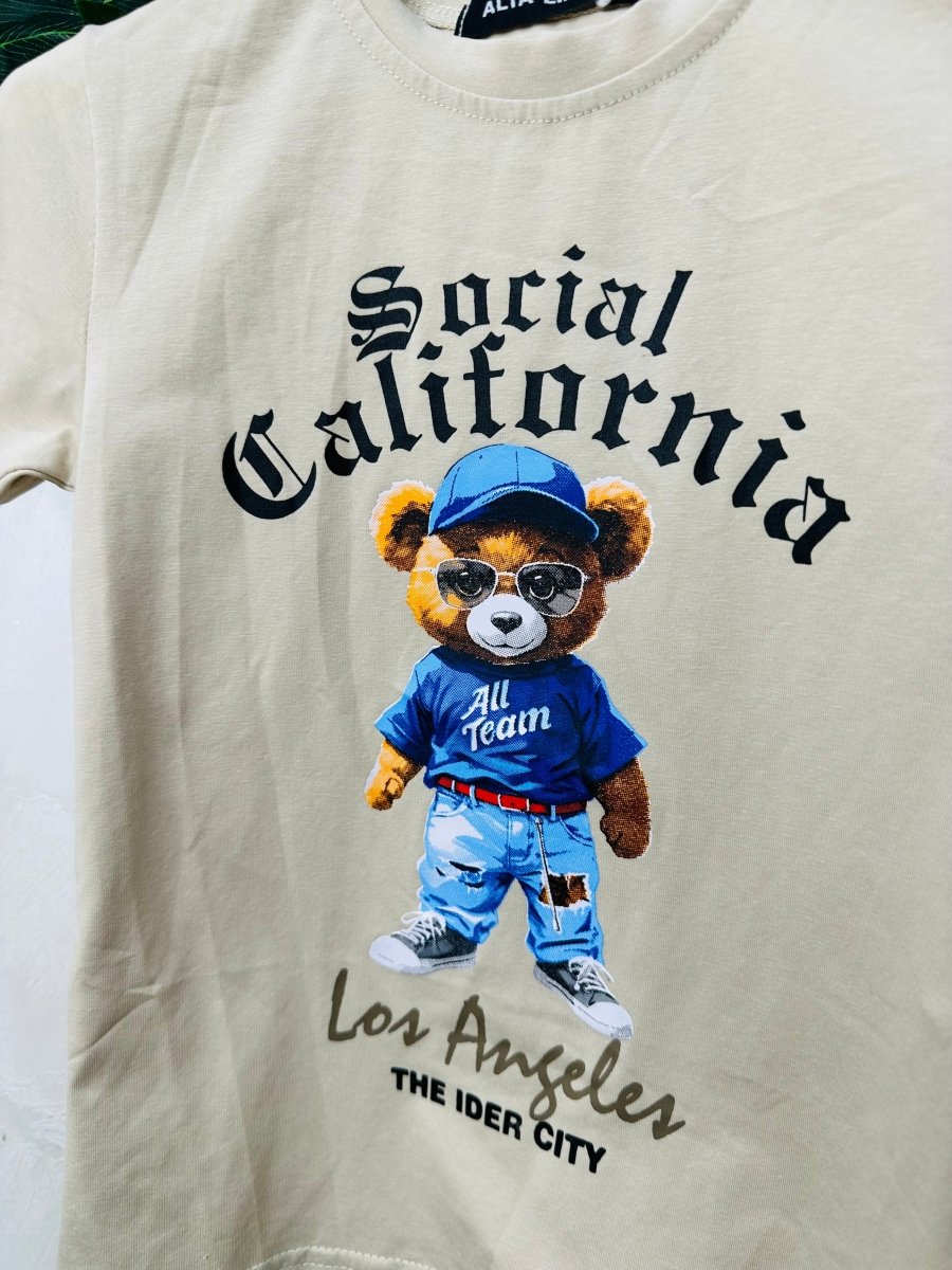 Maglia California Los Angeles Beige 1112 - Piccole Canaglie - PC28810