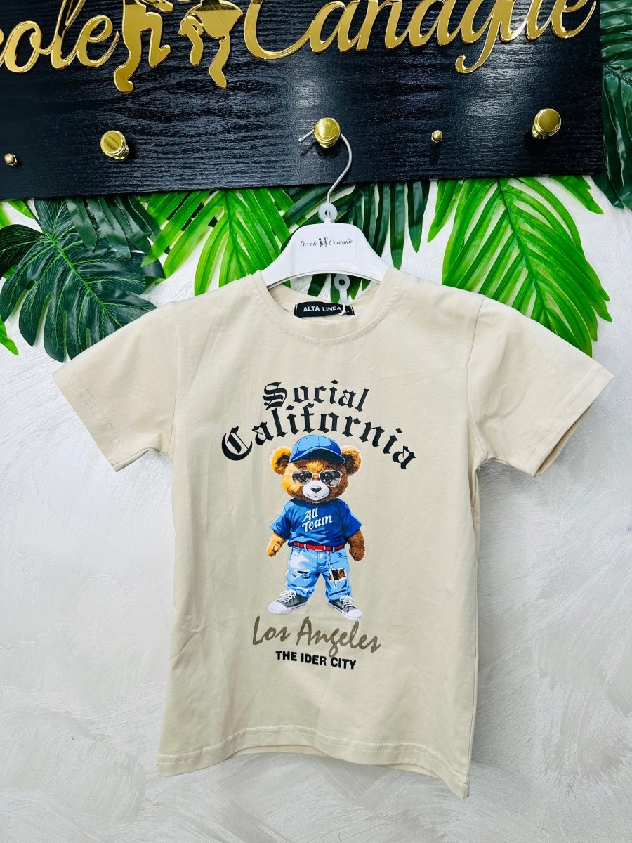 Maglia California Los Angeles Beige 1112 - Piccole Canaglie - PC28810