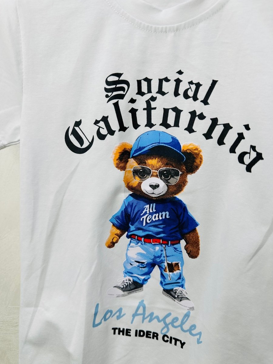 Maglia California Los Angeles Bianca 1112 - Piccole Canaglie - PC28805