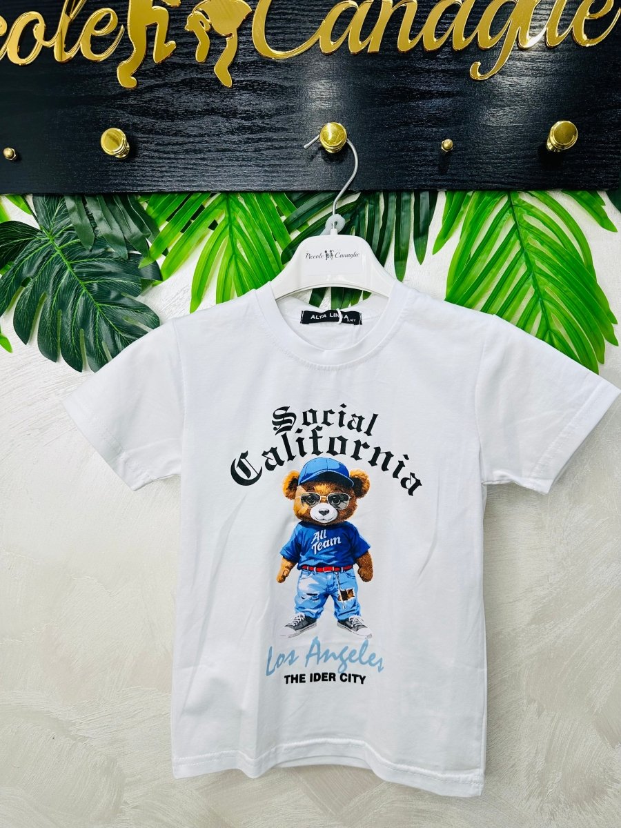 Maglia California Los Angeles Bianca 1112 - Piccole Canaglie - PC28805