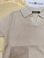 Maglia Collo A V Tortora 075 - Piccole Canaglie - PC26780