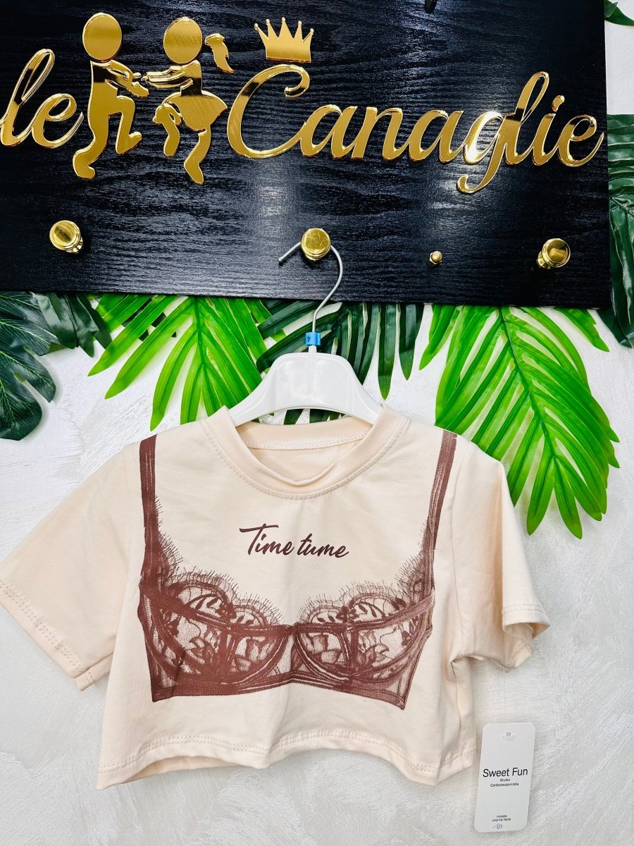 Maglia Coop Top Time Tume Beige 26200 - Piccole Canaglie - PC28857