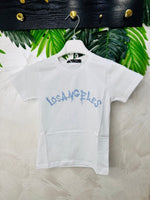 Maglia cotone Los Angeles bianca - Piccole Canaglie - PC27832