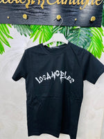 Maglia cotone Los Angeles Nera - Piccole Canaglie - PC27822