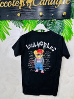 Maglia cotone Los Angeles Nera - Piccole Canaglie - PC27822