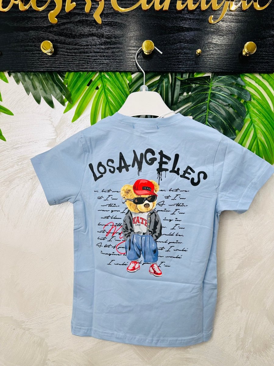 Maglia cotone Los Angeles polvere - Piccole Canaglie - PC27827