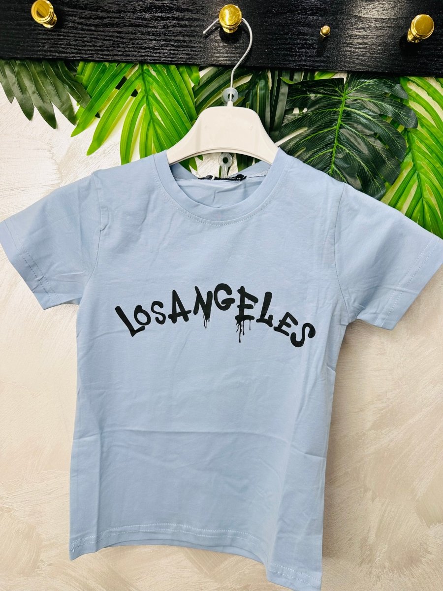 Maglia cotone Los Angeles polvere - Piccole Canaglie - PC27827