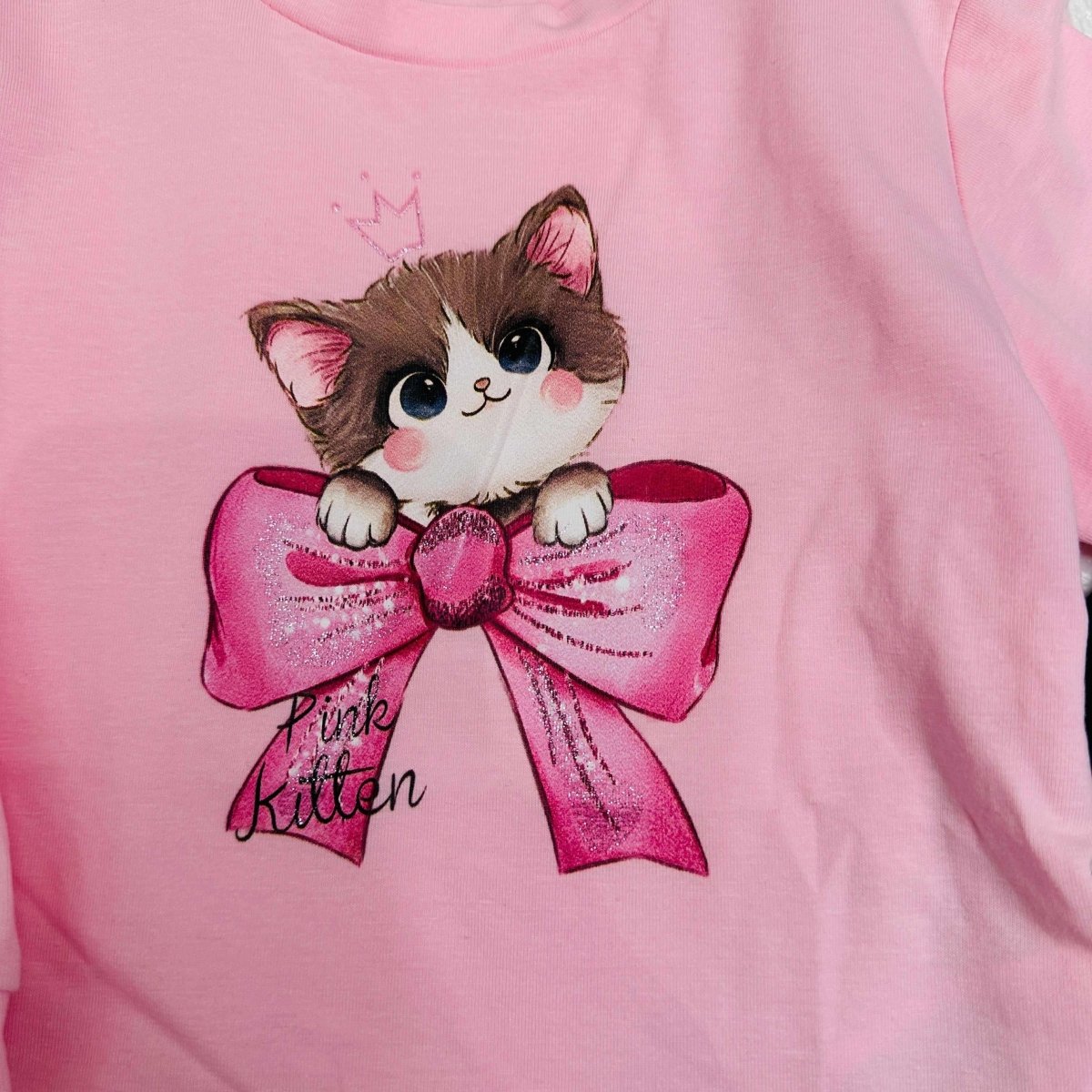 Maglia e leggings gattina rosa - Piccole Canaglie - PC20916