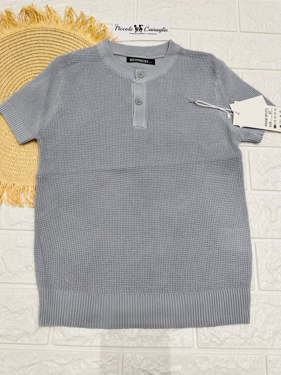 Maglia Filo Celeste Polvere 073 - Piccole Canaglie - PC26744