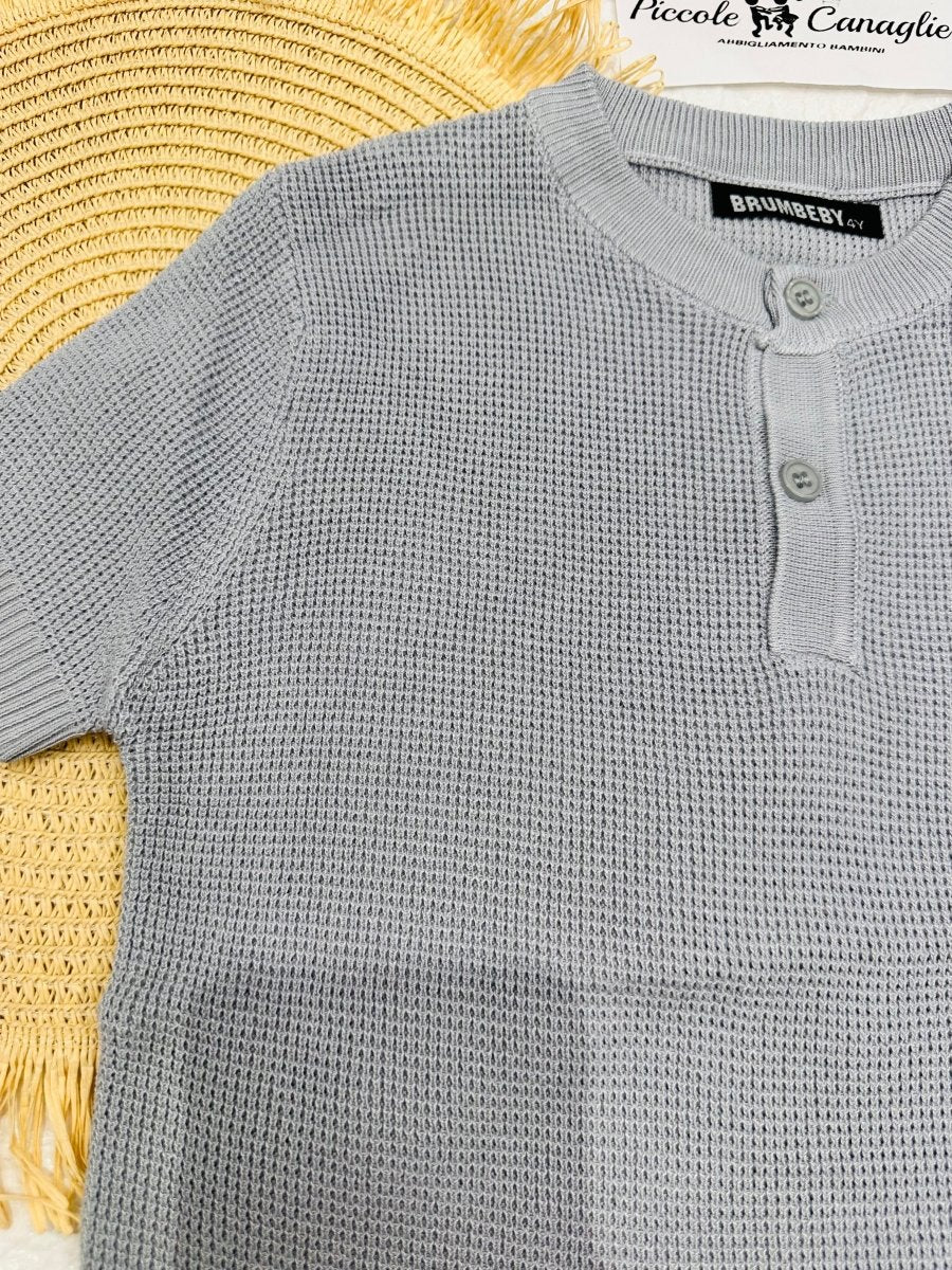 Maglia Filo Celeste Polvere 073 - Piccole Canaglie - PC26744