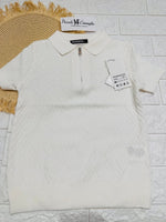 Maglia Filo Cerniera Bianca 070 - Piccole Canaglie - PC26762