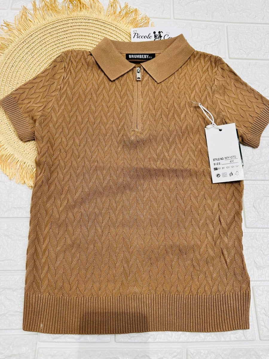 Maglia Filo Cerniera Biscotto 070 - Piccole Canaglie - PC26750