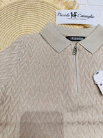 Maglia Filo Cerniera Tortora 070 - Piccole Canaglie - PC26756