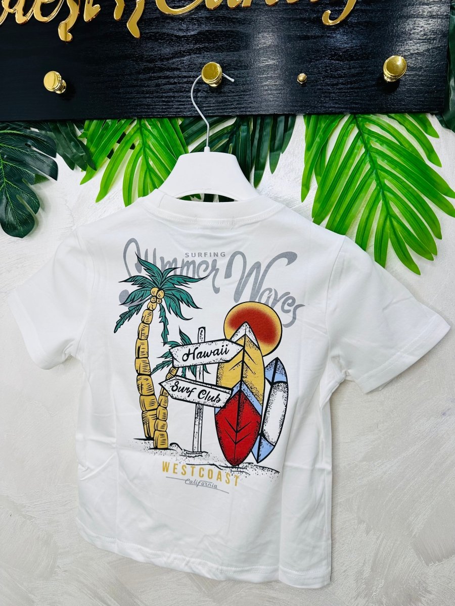 Maglia Hawaii Bianca 507 - Piccole Canaglie - PC28245