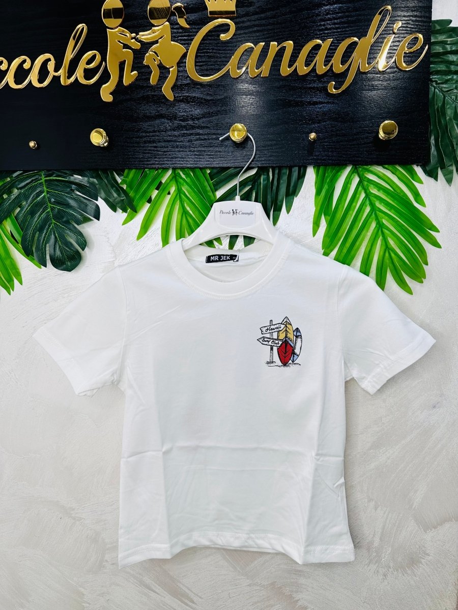 Maglia Hawaii Bianca 507 - Piccole Canaglie - PC28245