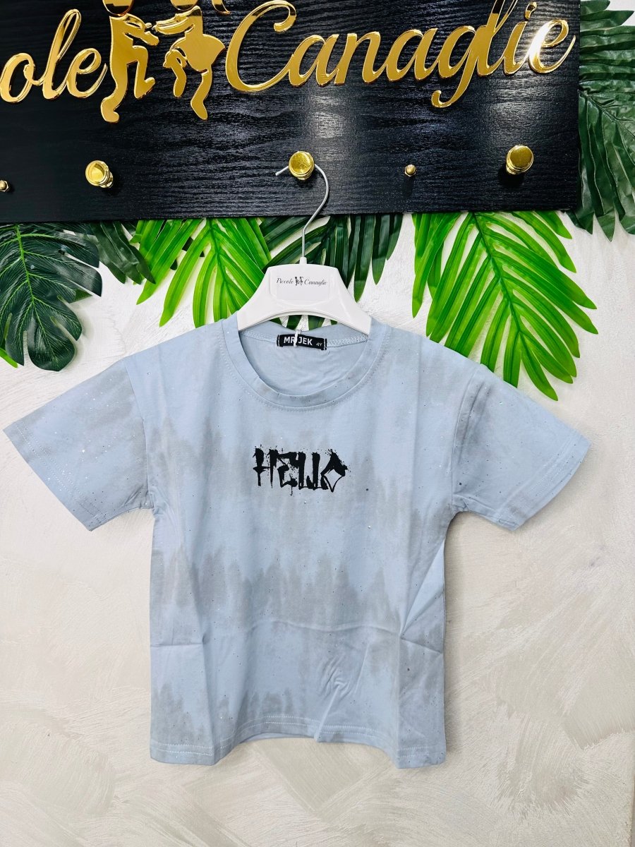 Maglia Hello 0304 Celeste - Piccole Canaglie - PC28265