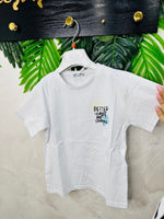 Maglia Mezza Manica Cotone Better Days Bianca/Celeste 2264 - Piccole Canaglie - PC27490
