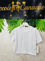 Maglia Mezza Manica Cotone Brillantinata - Piccole Canaglie - PC26595