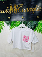 Maglia Mezza Manica Taschino Animalier 2665 - Piccole Canaglie - PC27269
