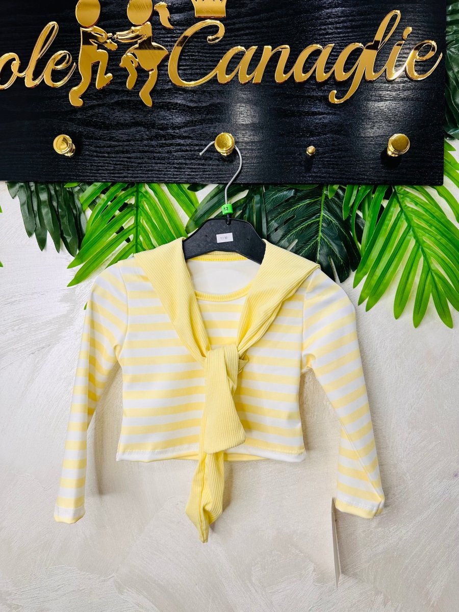 Maglia righe gialla baby - Piccole Canaglie - PC26123