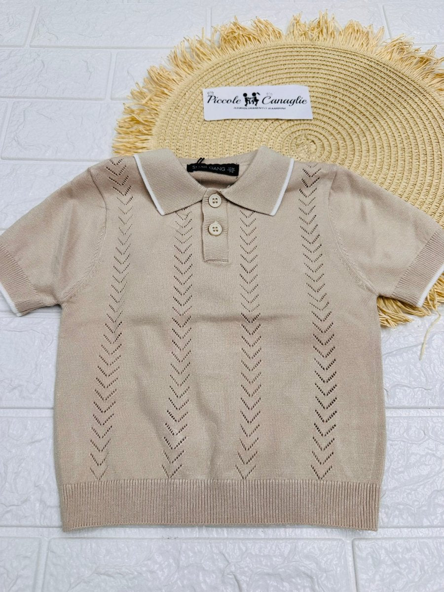 Maglia Small Gang W6064 Beige - Piccole Canaglie - PC26010