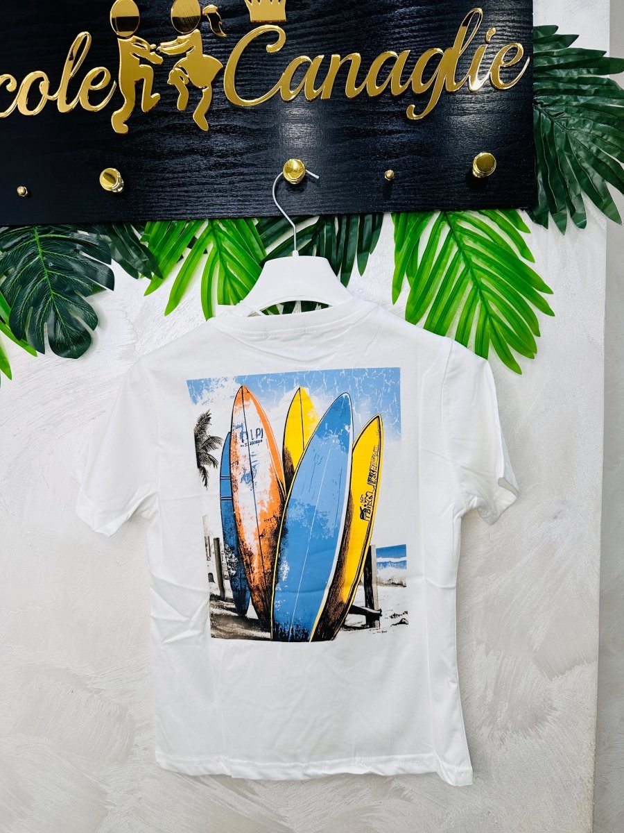 Maglia Surf 🏄 513 Bianco - Piccole Canaglie - PC28290