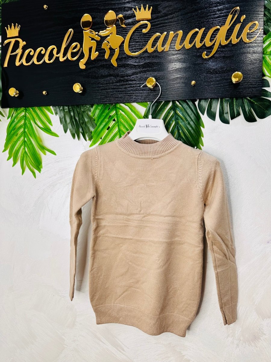 Maglioncino a lupetto Crema - Piccole Canaglie - 