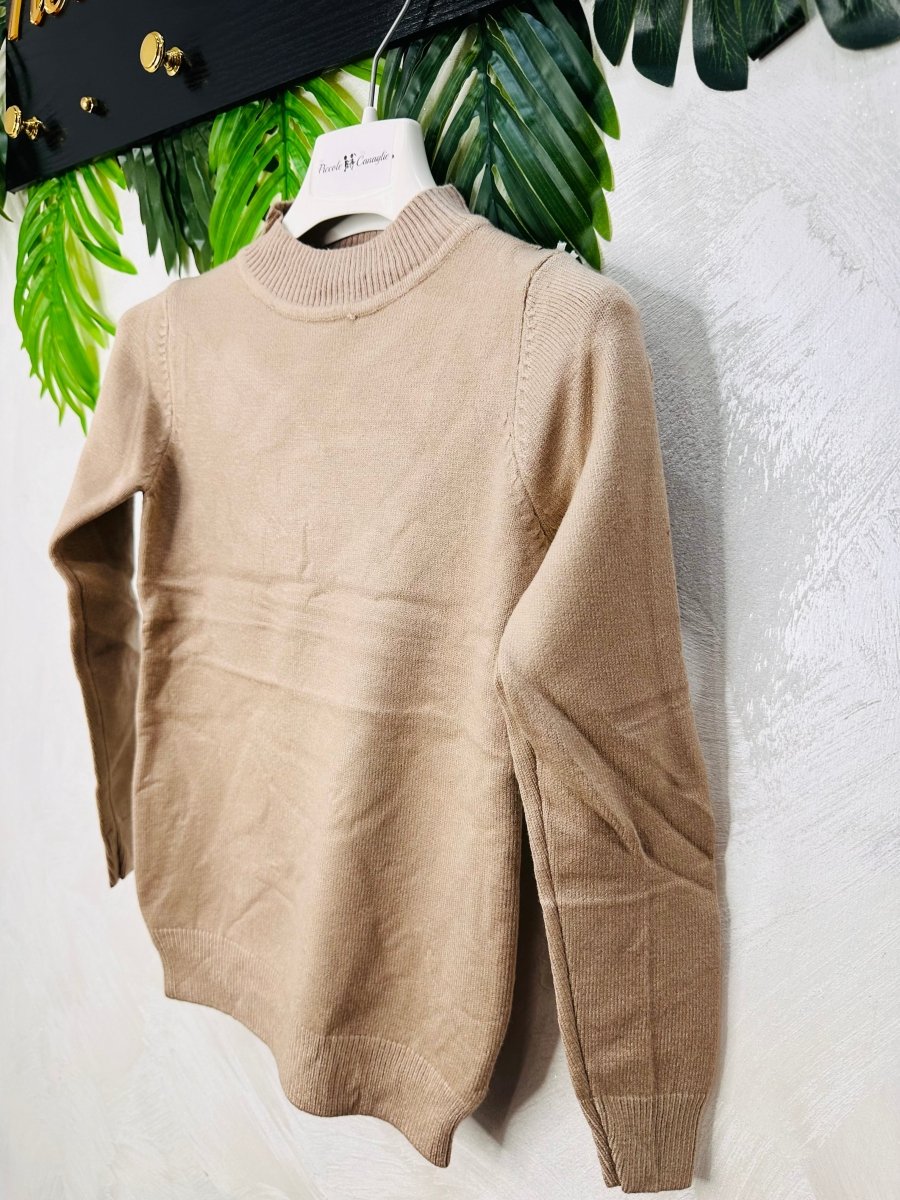 Maglioncino a lupetto Crema - Piccole Canaglie - 