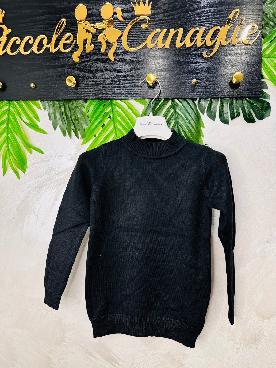 Maglioncino a lupetto Nero - Piccole Canaglie - 