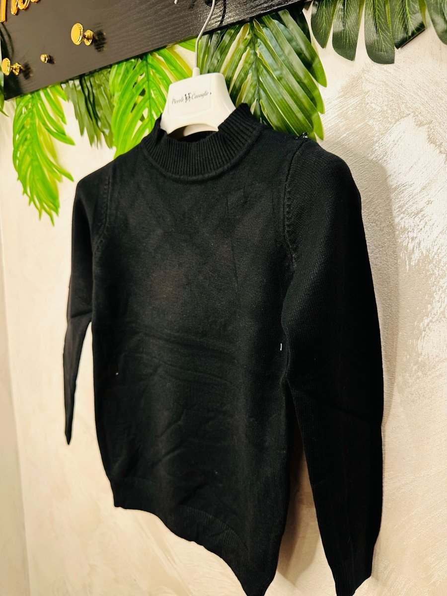 Maglioncino a lupetto Nero - Piccole Canaglie - 